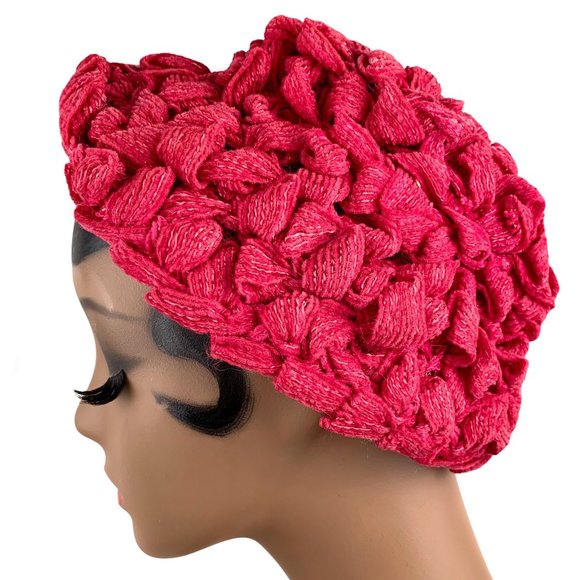 Vintage 40s 50s Chenille Loops Union Hat main image 5